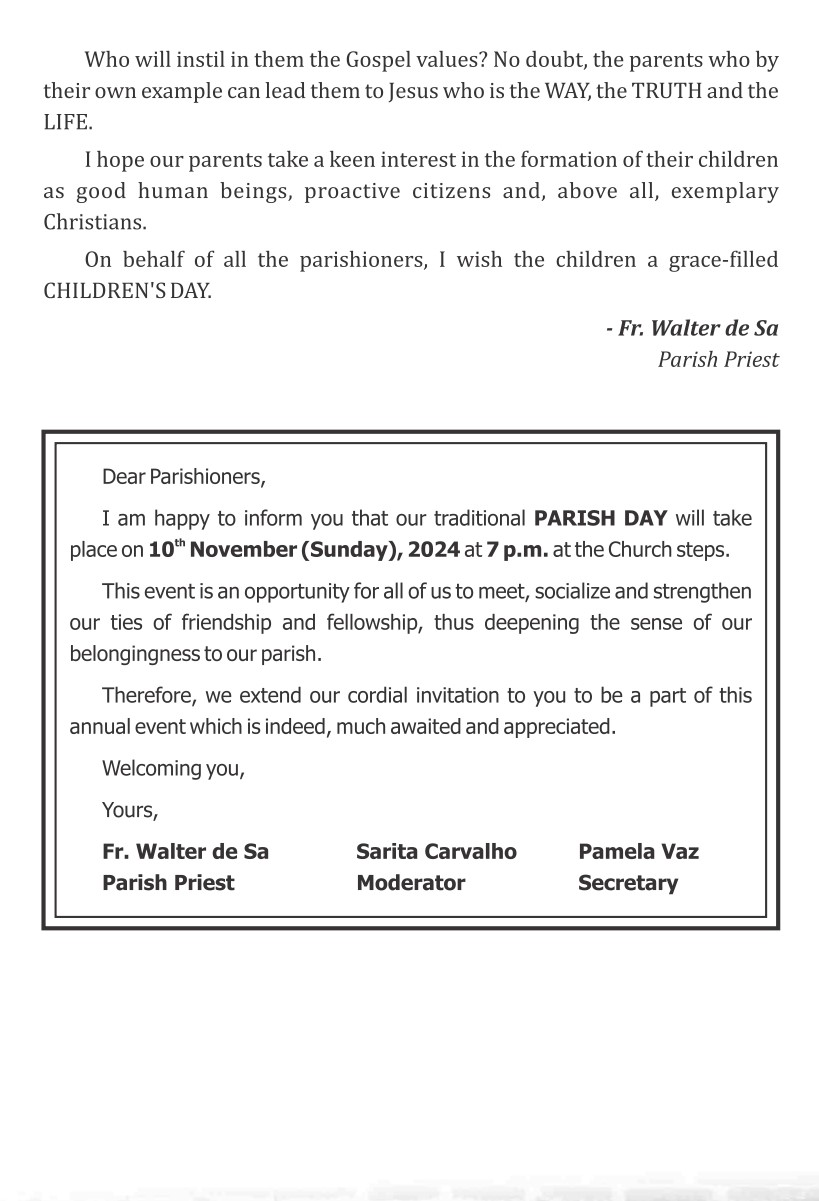 Parish Priest Msg Nov 2024 b