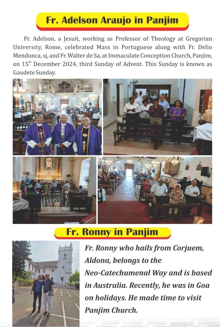 Fr Adelson Araujo in Panjim Steps Jan 2025