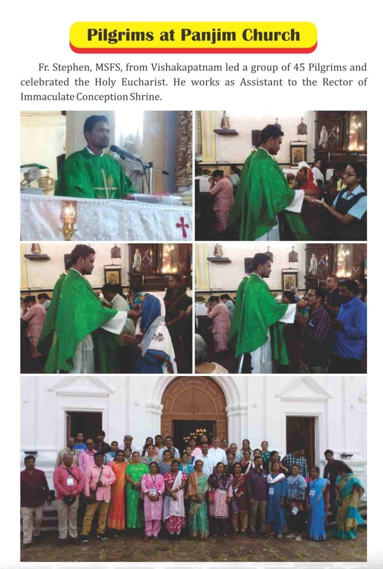 Pilgrims at Panjim Church Steps Jan 2025