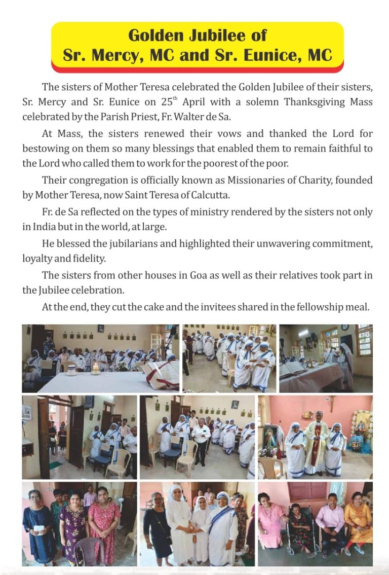 Golden Jubilee of Sr Mercy Sr Eunice