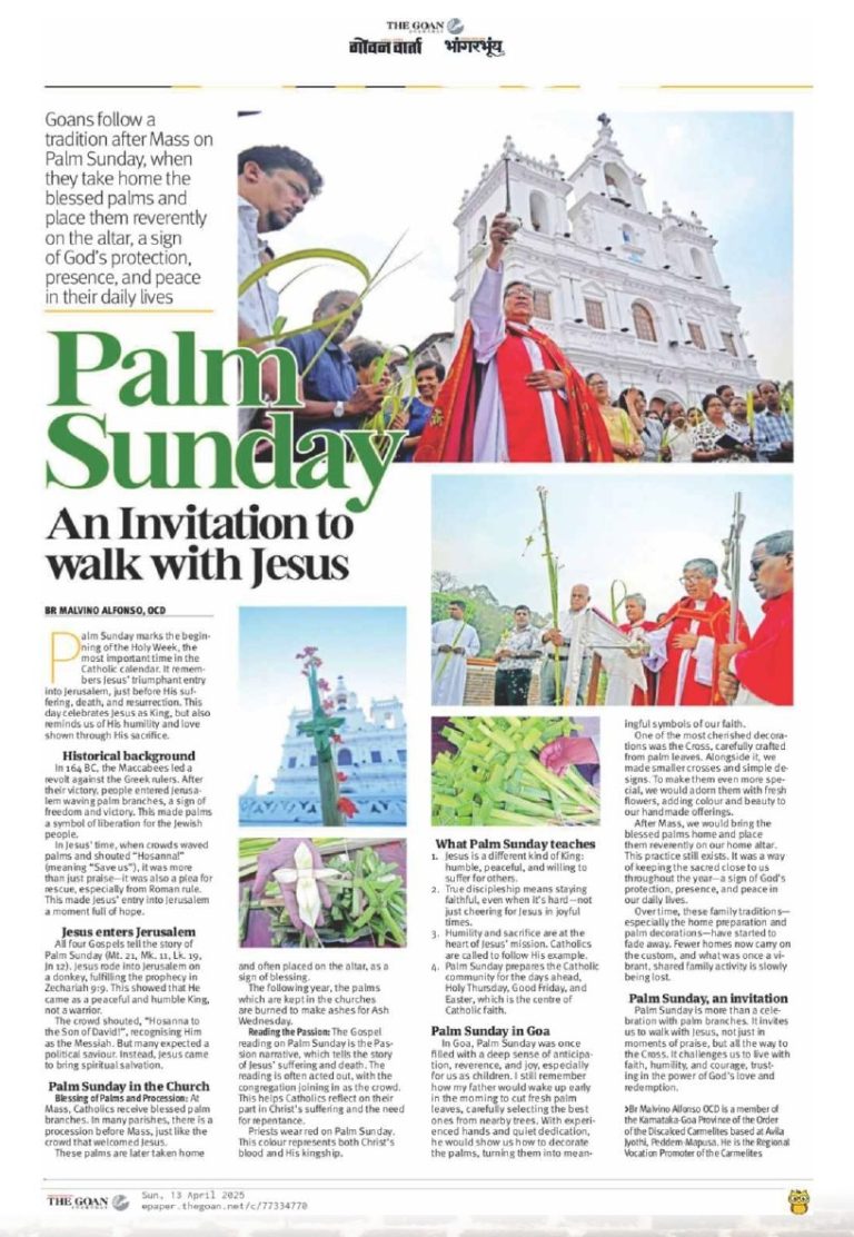 Palm Sunday The Goan Steps May 2025 a