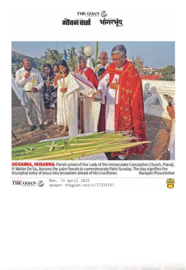 Palm Sunday The Goan Steps May 2025 b