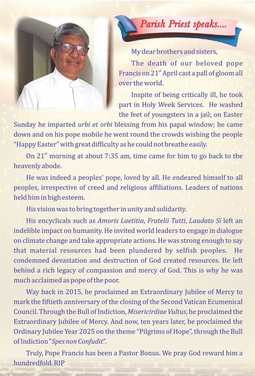 Parish priest msg Steps May 2025 a