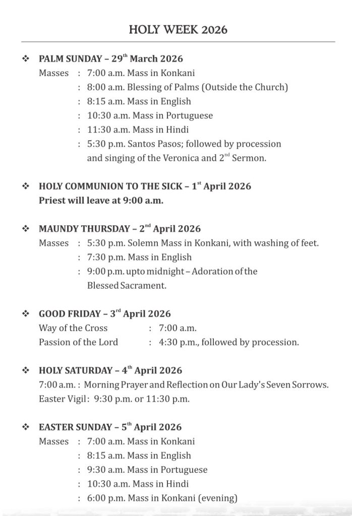 Holy Week Steps Feb-Mar 2026