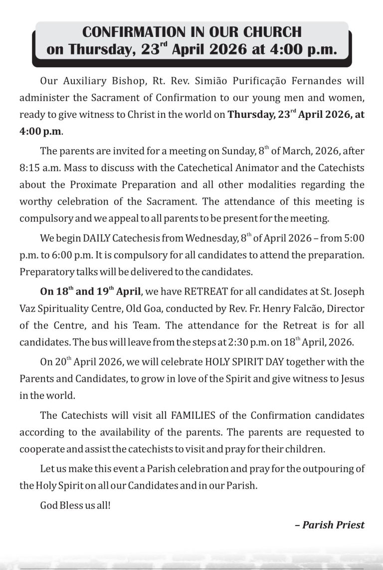 Confirmation Steps April 2026