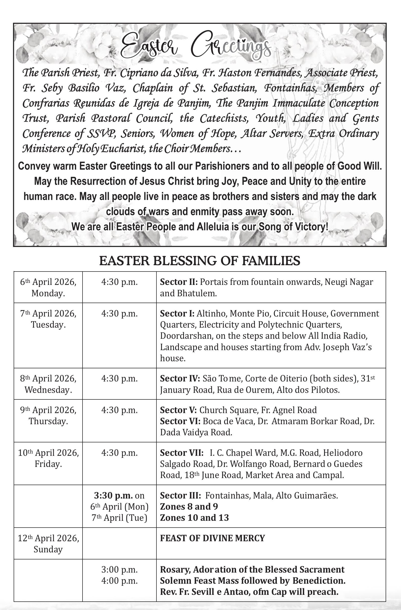 Easter Blessings Steps April 2026