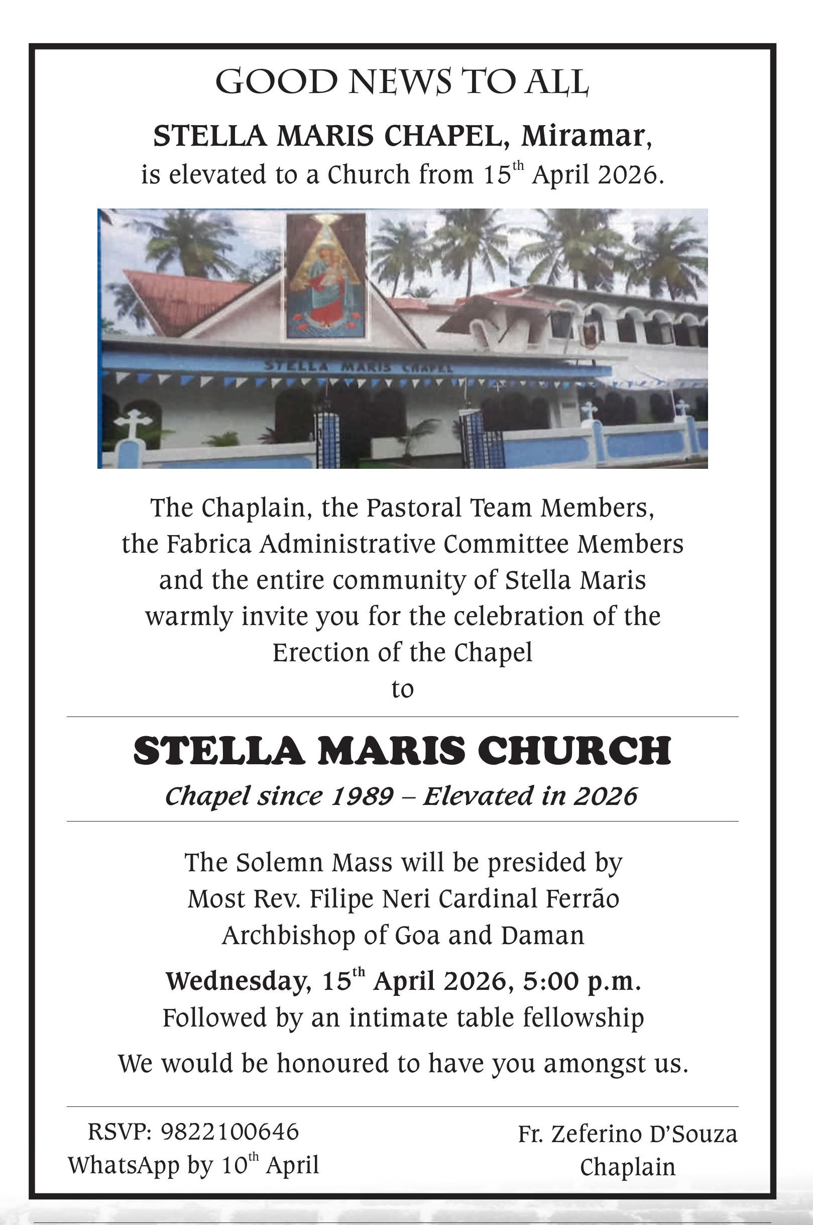 Stella Maris Church Steps April 2026