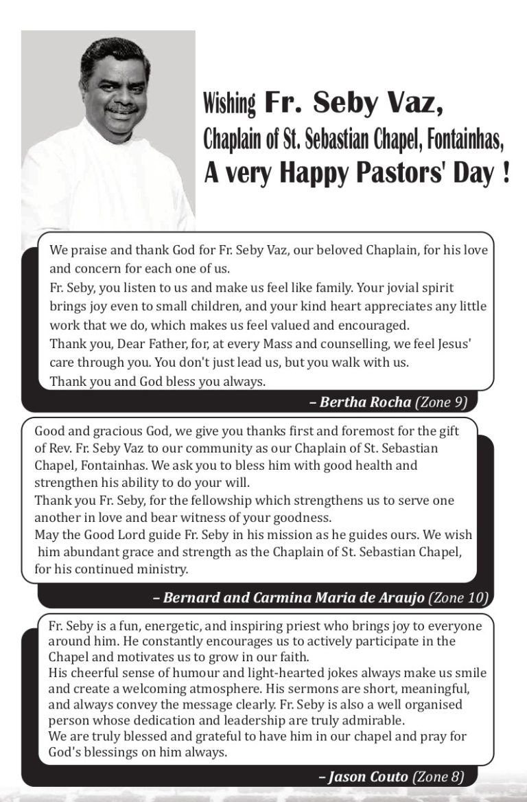 Fr Seby Vaz Steps Aug 2026