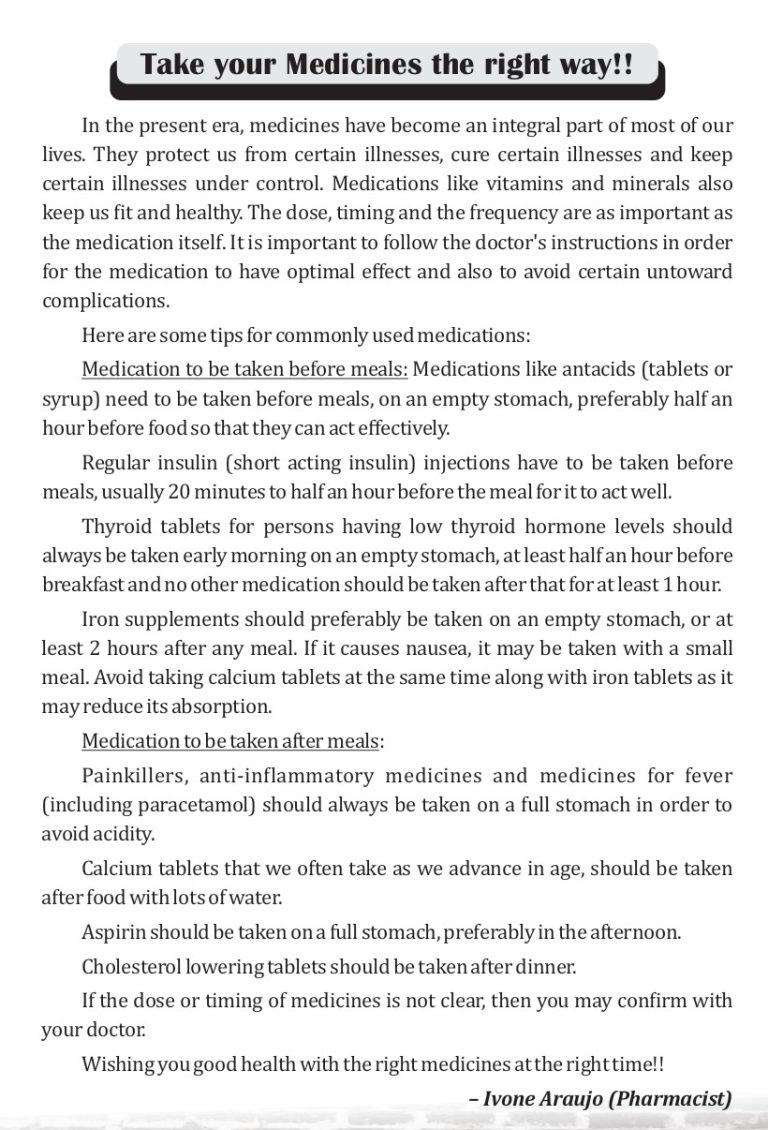 Take your medicines Steps Aug 2026