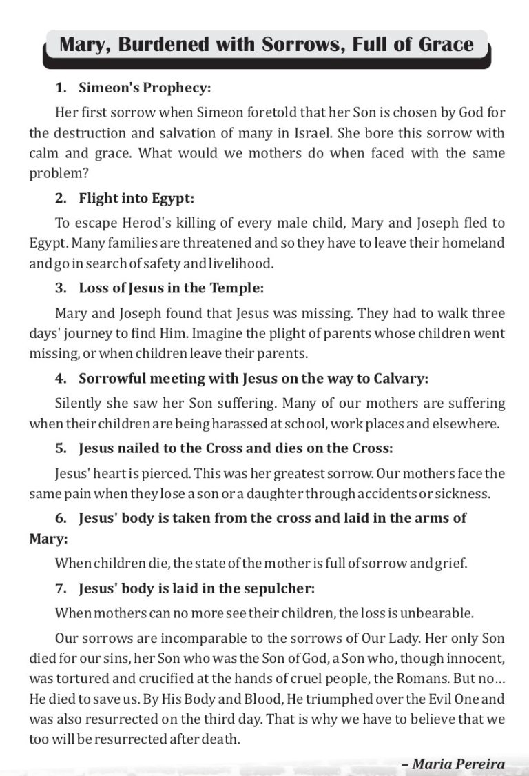 Mary full of grace Steps Sep 2026