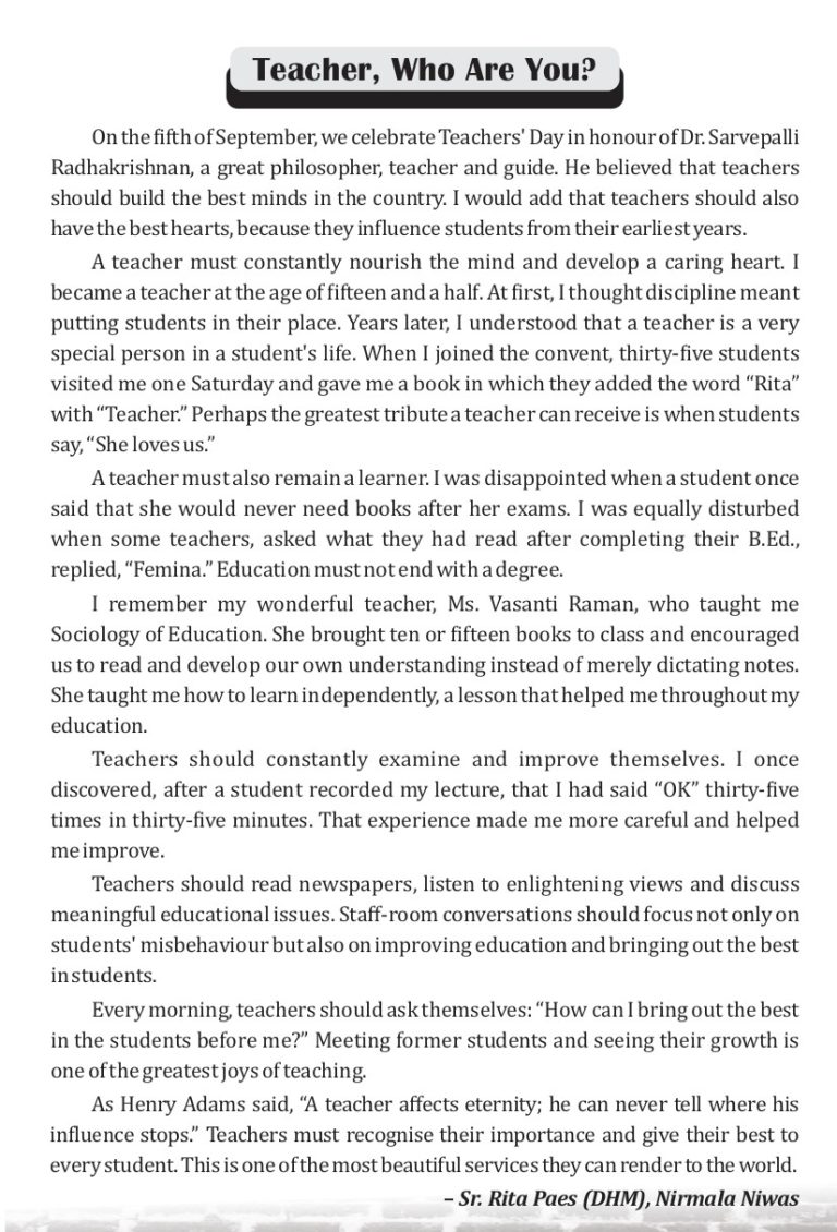 Teacher who are you Steps Sep 2026