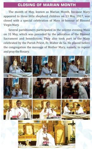 Closing of Marian Month Aug 2022