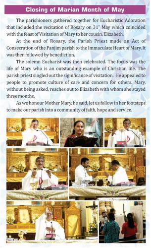 Closing of Marian Month of May 2022