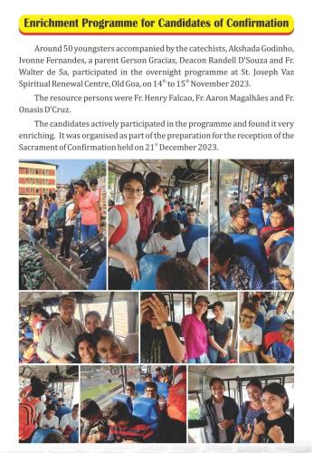 Enrichment programme for Catechism students Jan 2024 1