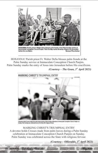 Holy Week News Articles May 2023