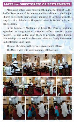 Mass for Directorate for Settlements 2022