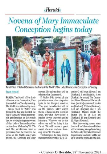 Novena IC begins news article Jan 2024
