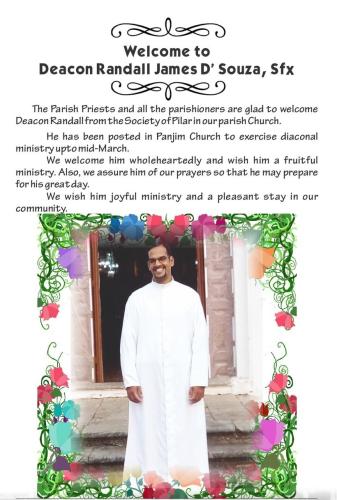 Welcome Deacon Randall Nov 2023
